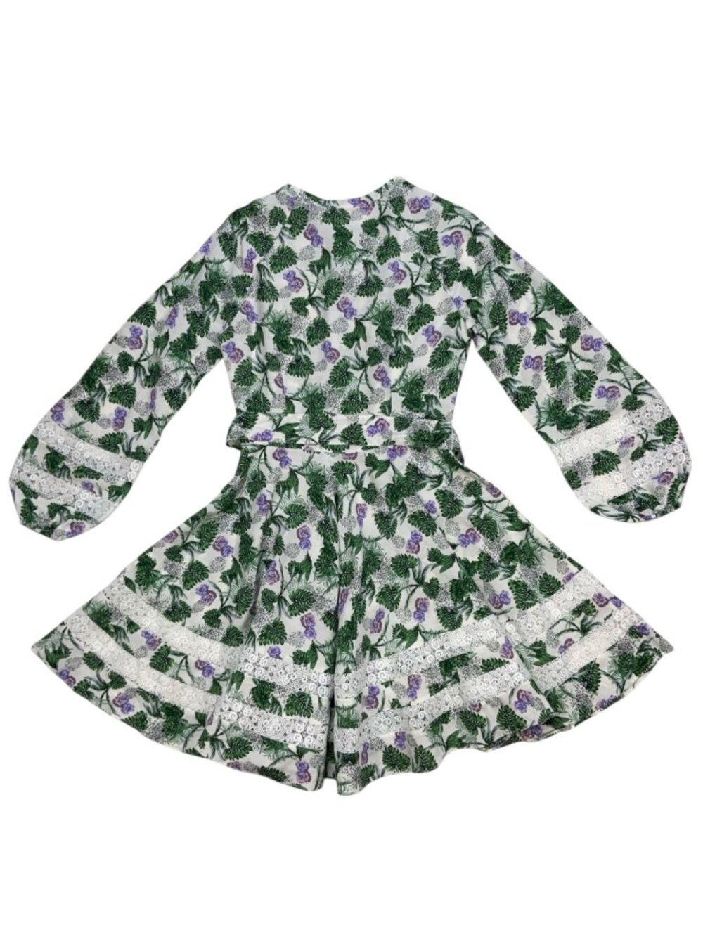 Maje Roman Floral Print Woven Mini Dress 36 US 4 Linen Blend - Picture 14 of 16
